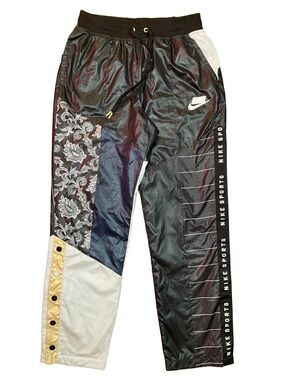Nike Sportswear NSW Womens Black Paisley Patchwork Woven Track Pants M